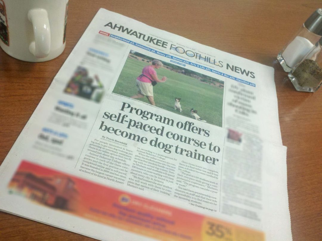 Animal Behavior College Featured In Ahwatukee Foothills Animal