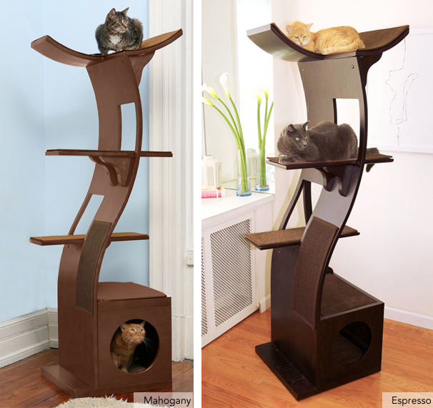 Lotus Espresso Mahogany cat tower